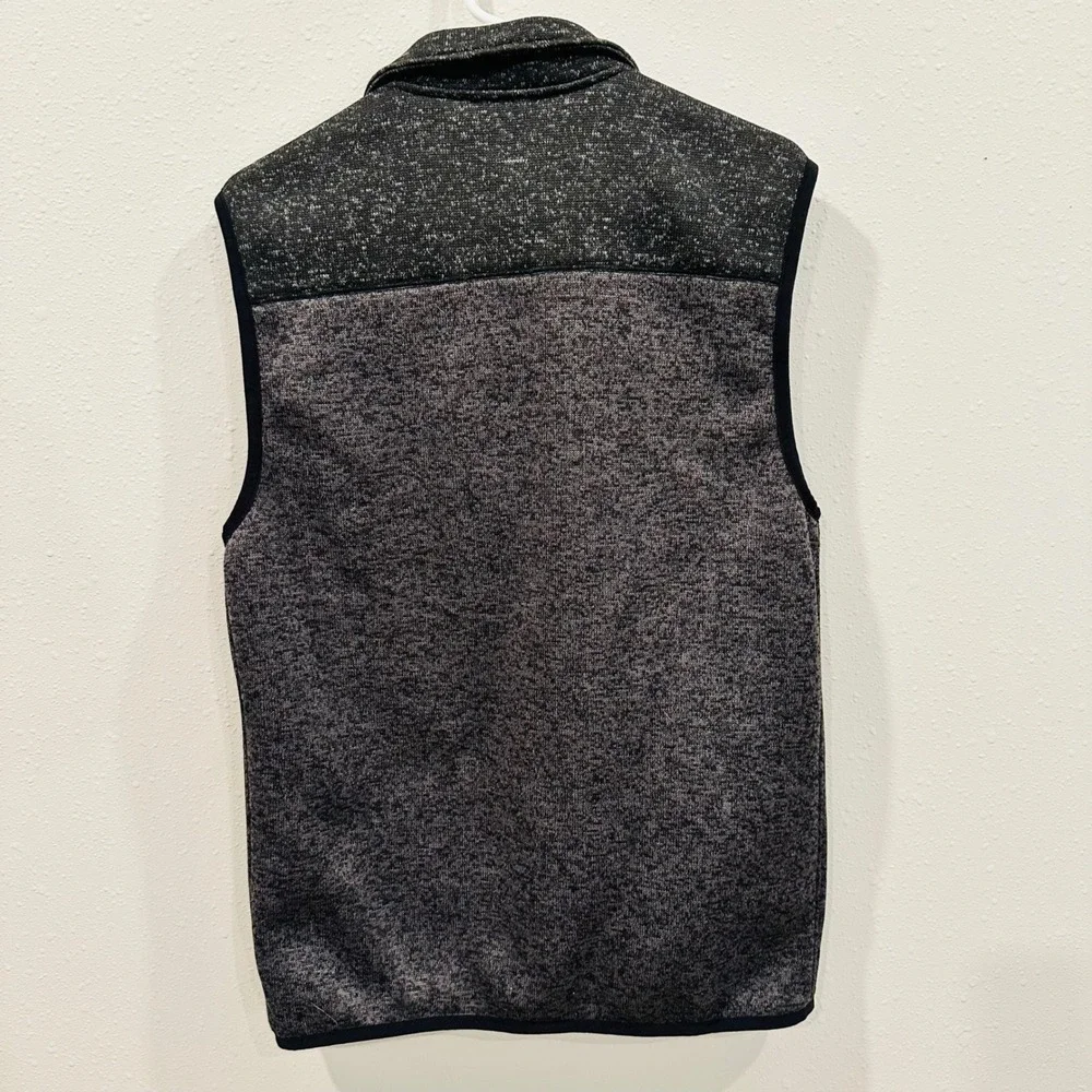 FLAG & ANTHEM Men's Vest Heathered Grey‎ Fleece Zip Up Pockets - Size M, casual